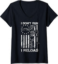 Womens I Dont Run I Reload Usa Flag Pro Guns Ar15 Funny