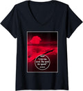 Womens Top Gun Need Speed Red Photo Action Movie V Neck