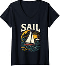 Womens Sail Retro Sailing Vintage Sport Sailing Boat