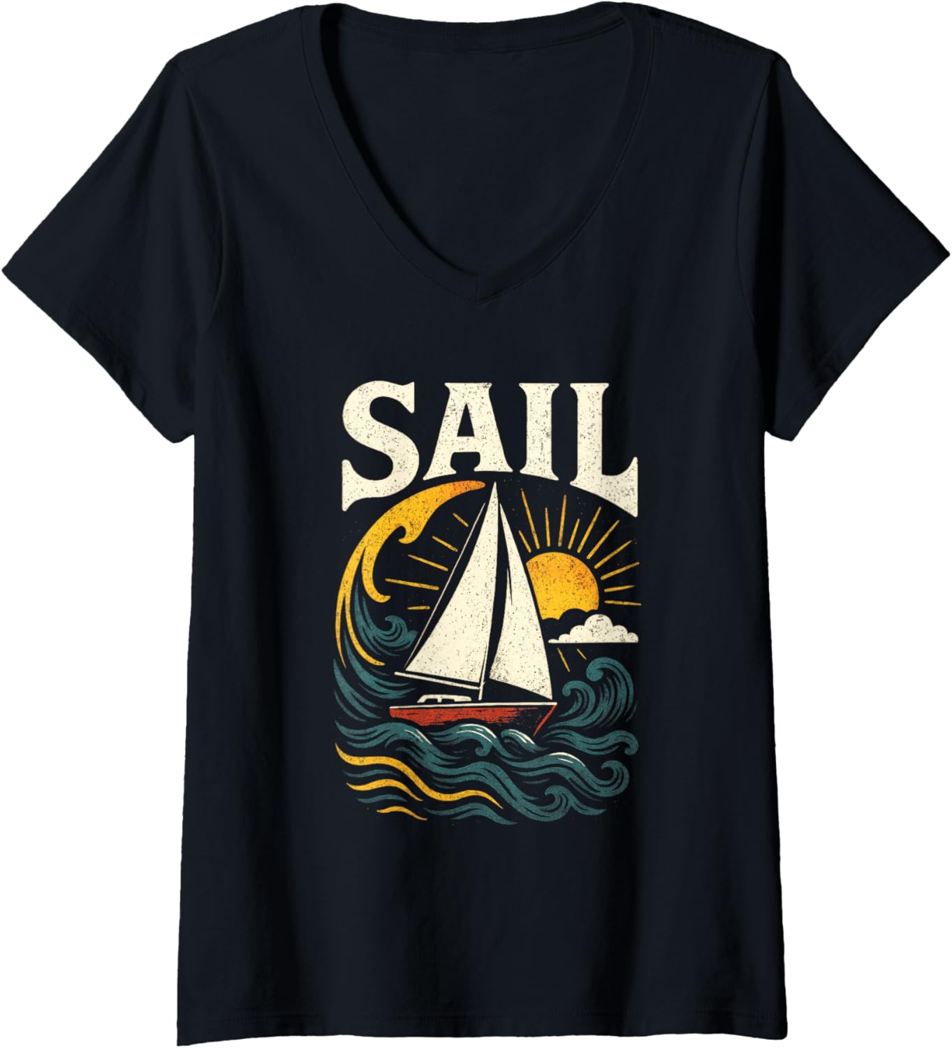 Womens Sail Retro Sailing Vintage Sport Sailing Boat