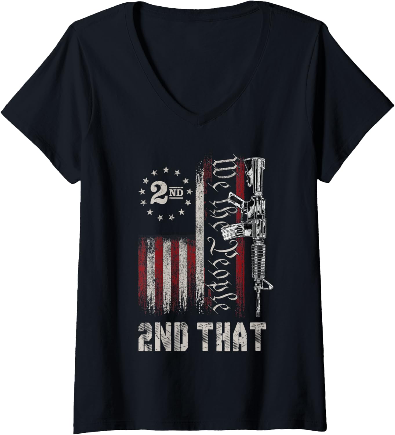Womens We People 2Nd That Second Amendment Pro Gun American V Neck