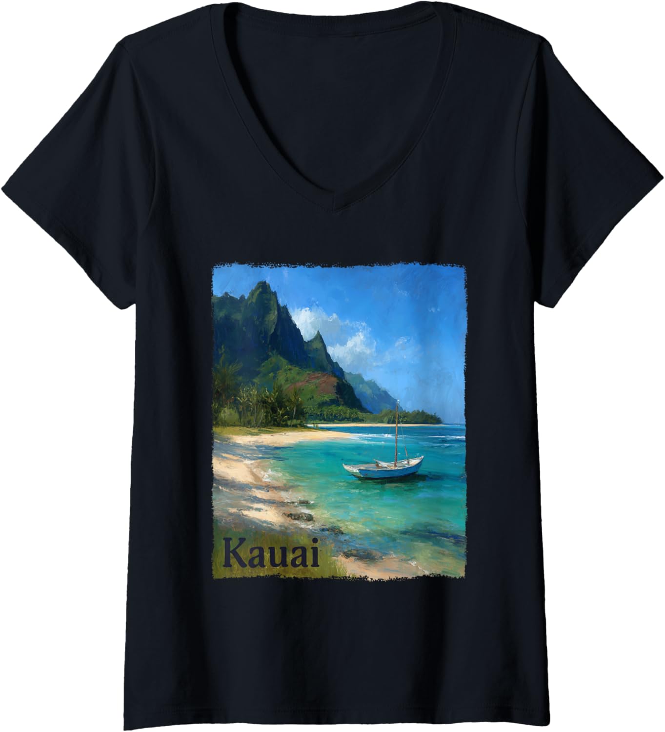 Womens Kauai Hawaii Rainforest Sandy Beaches Boating Souvenir