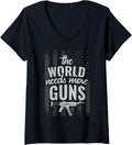 Womens World Needs More Guns Gun V Neck
