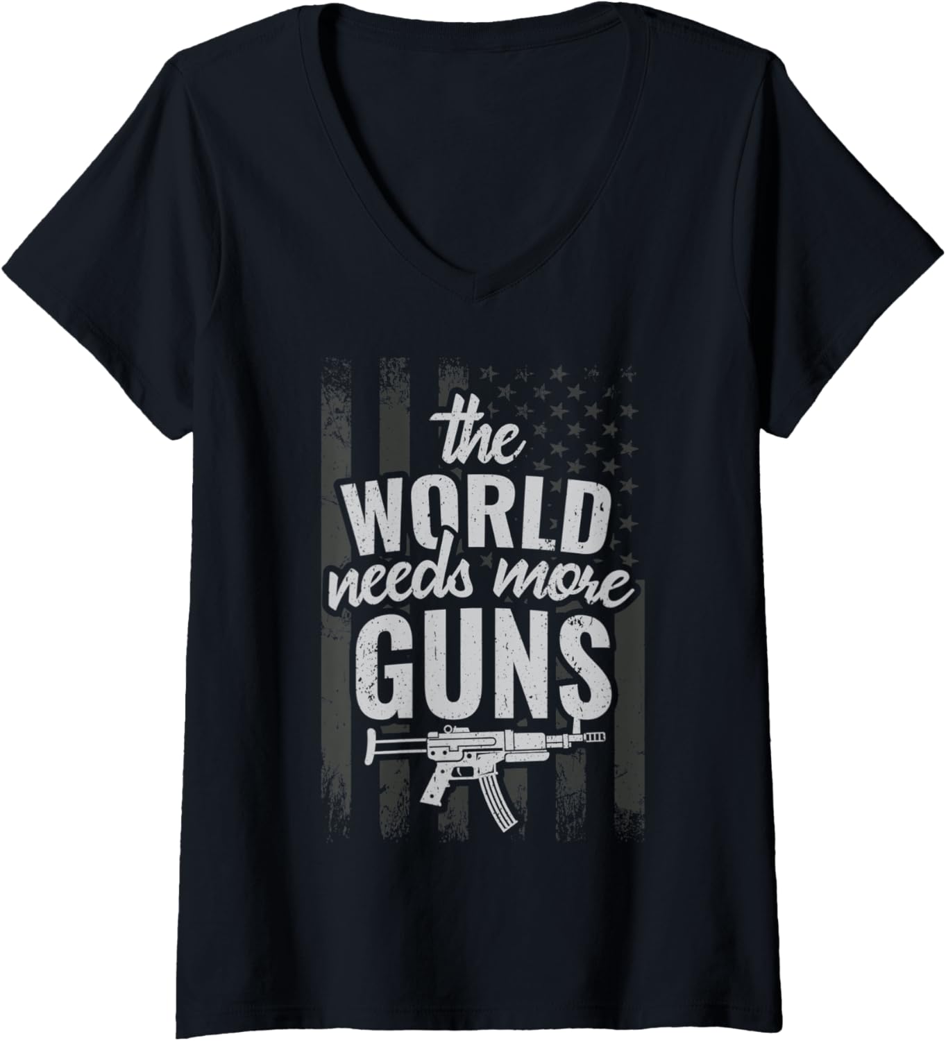 Womens World Needs More Guns Gun V Neck