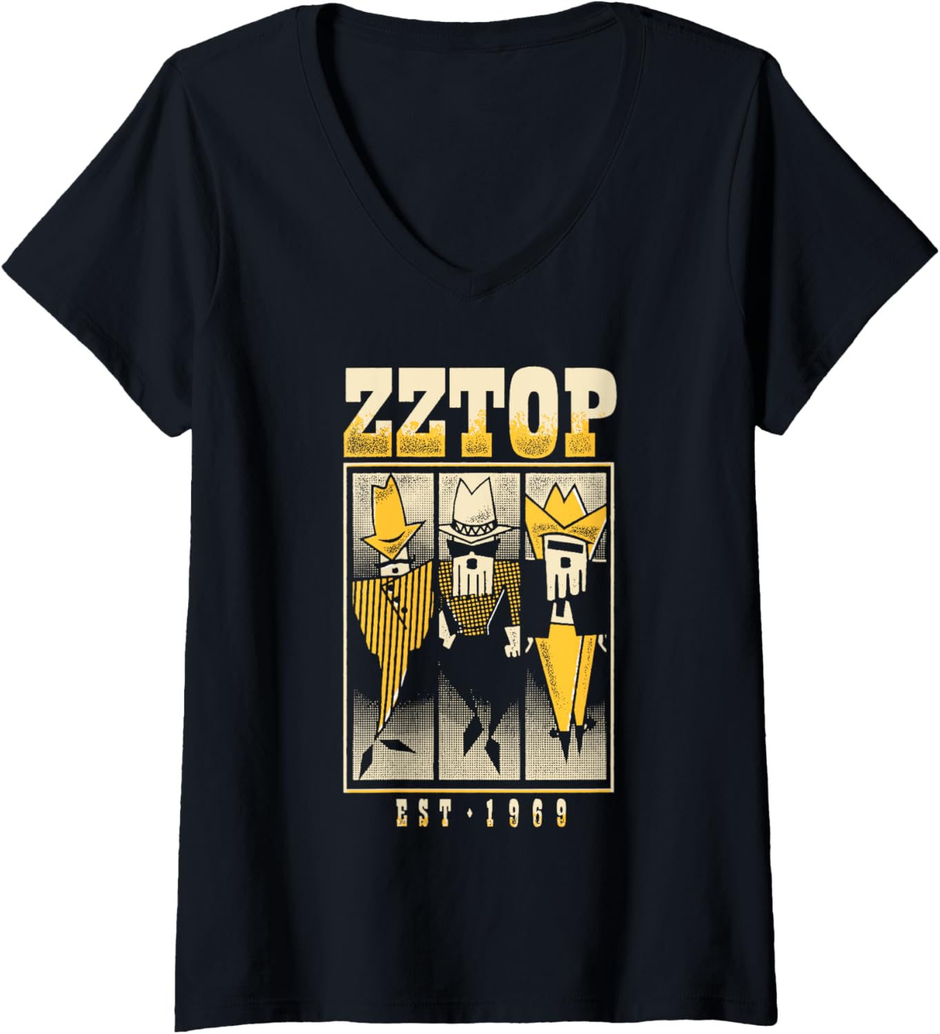 Womens Zz Top Celebration Of Zz Top Tour V Neck