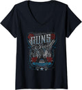 Womens Guns N Roses Official Reckless Life Guns V Neck