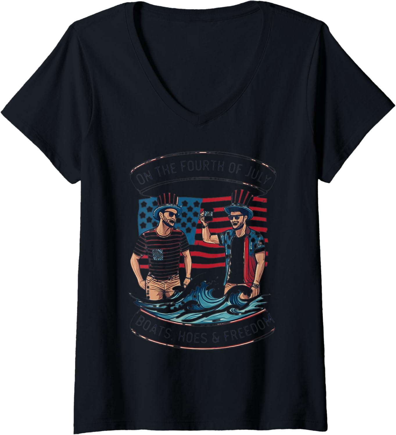 Womens On Fourth Of July Boats Hoes Freedom