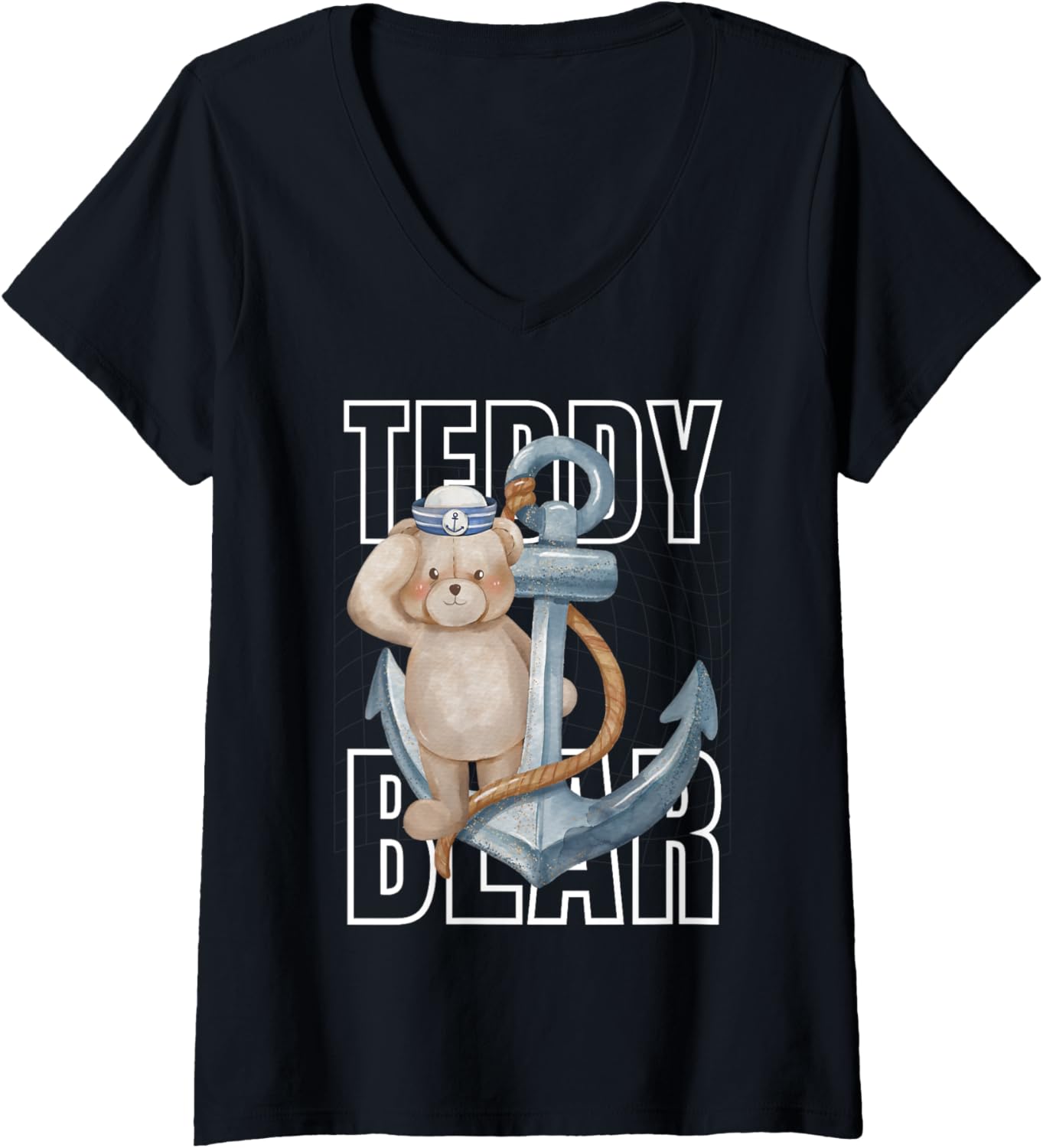 Womens Teddy Bear Sailor Nautical Sailing Boating V
