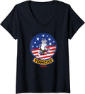 Womens Top Gun Tomcat Sigil V Neck