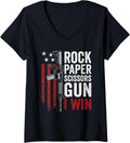 Womens Paper Rock Scissors Gun 2A Pro Gun Funny Dad Joke V
