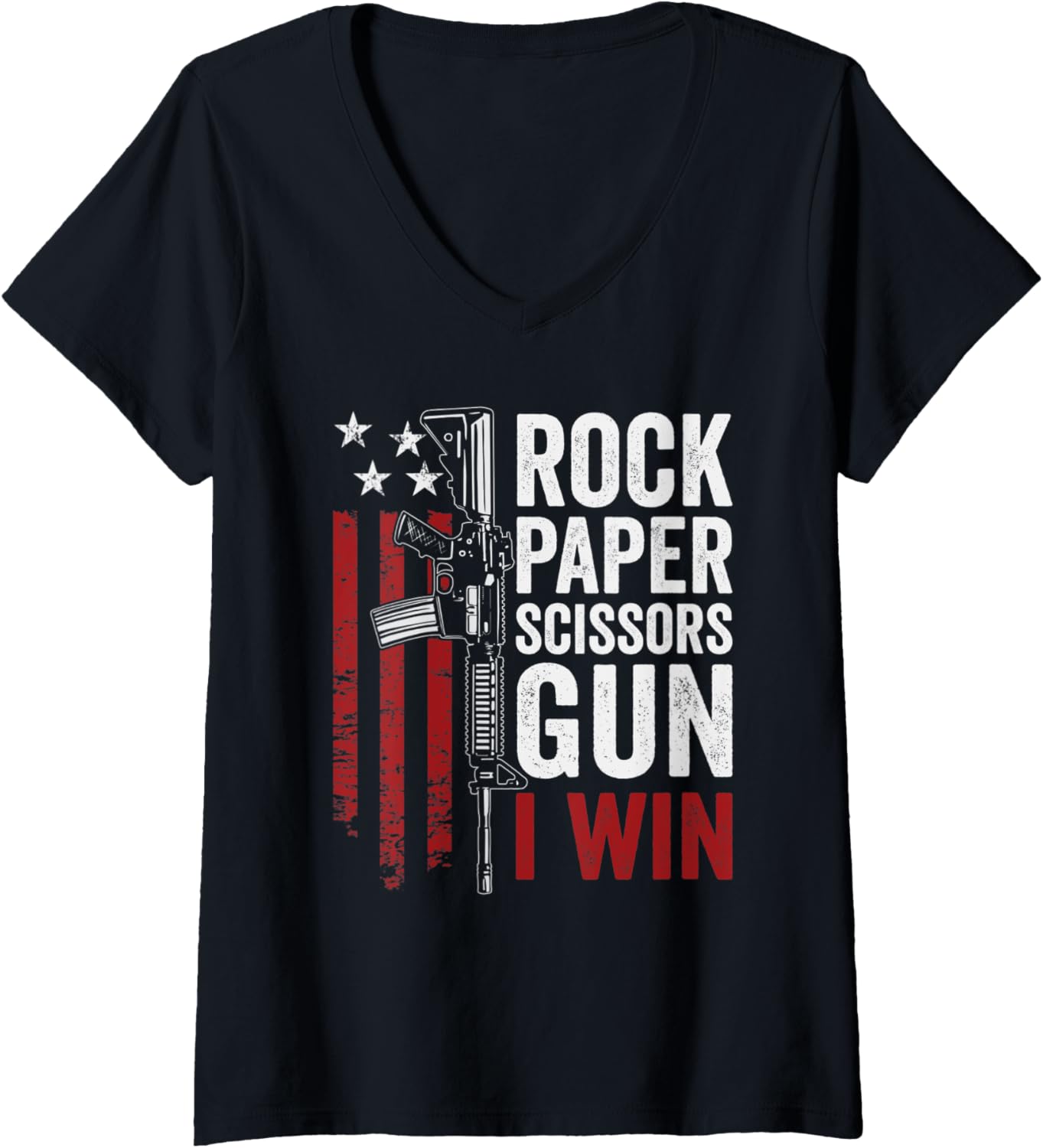 Womens Paper Rock Scissors Gun 2A Pro Gun Funny Dad Joke V