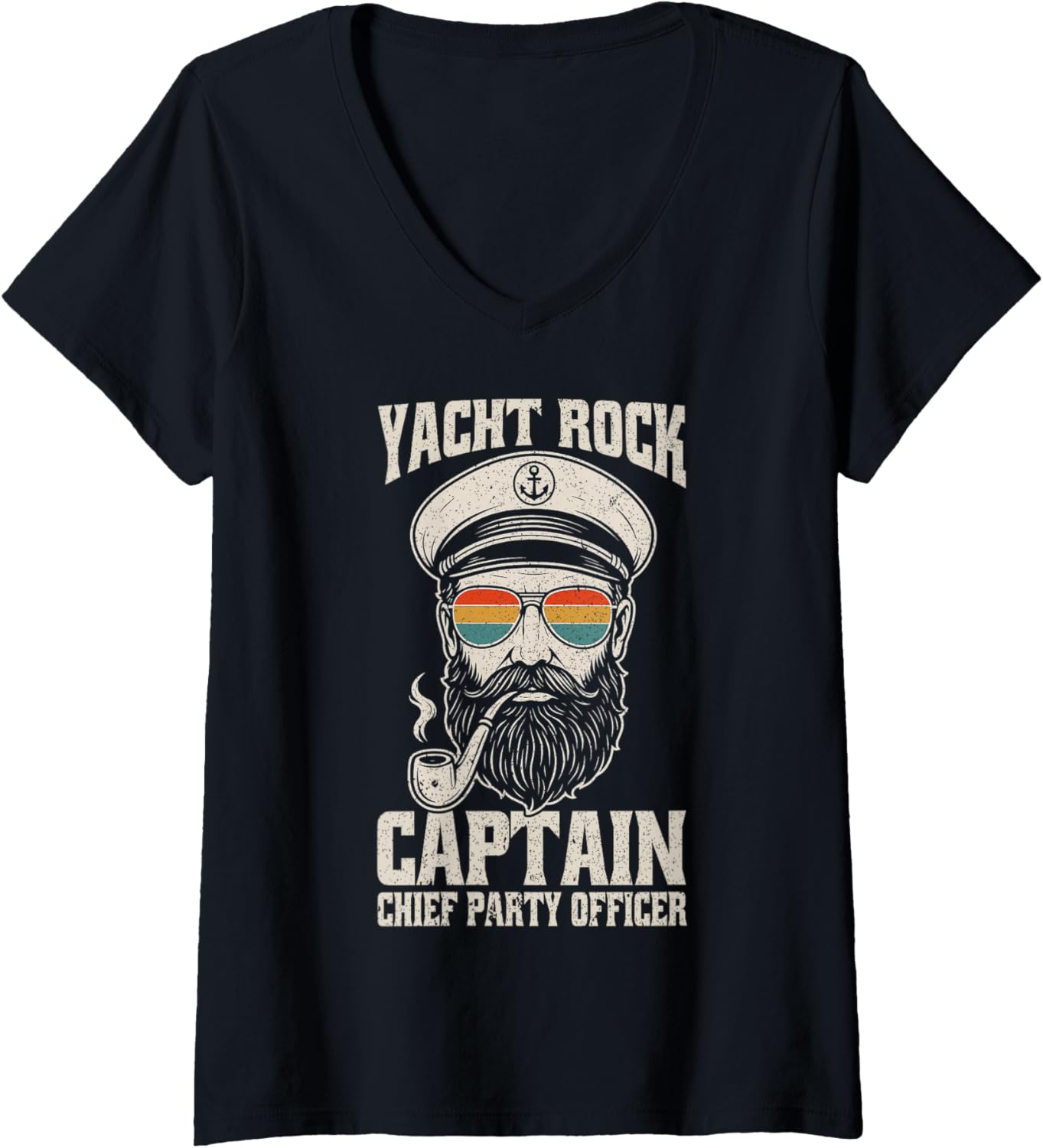Womens Yacht Rock Captain Chief Party Officer Funny