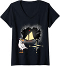 Womens Maritime Seagull Moin Sailing Boat Compass Shipping