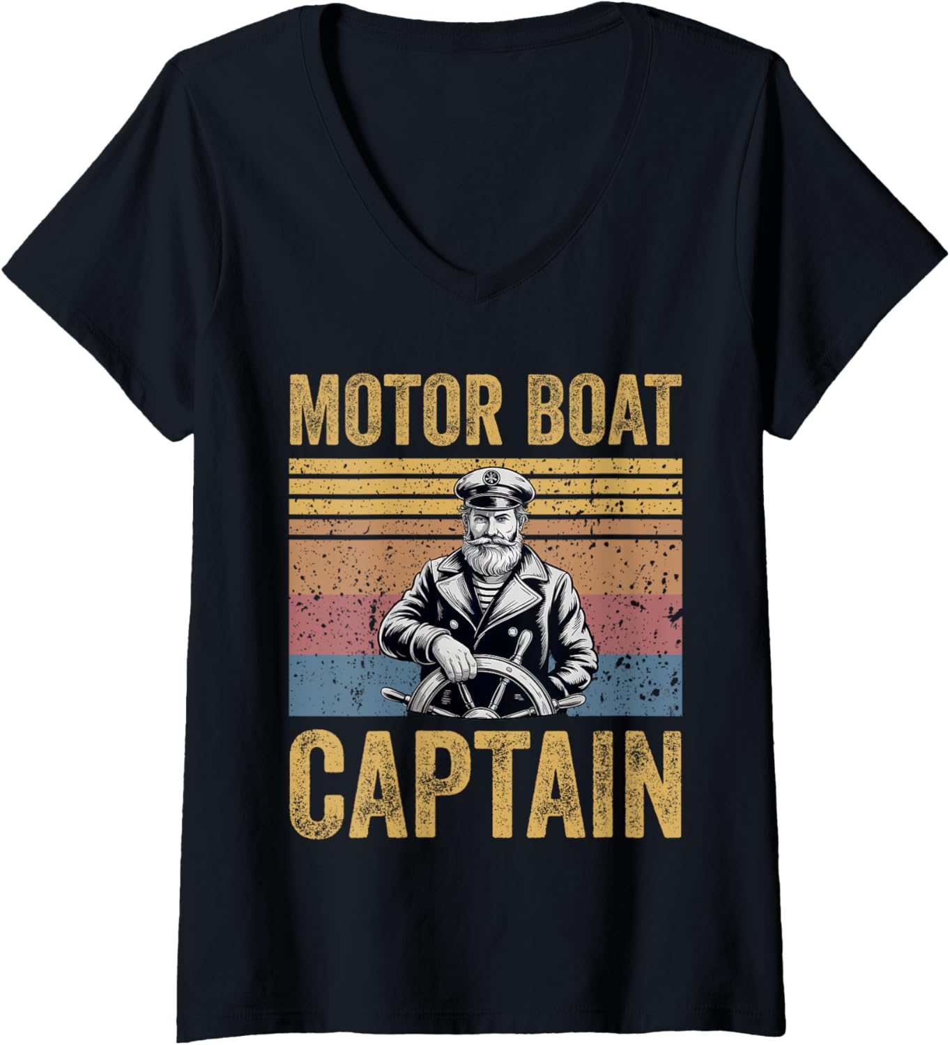 Womens Motor Boat Captain Funny Pontoon Motor Boating