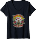 Womens Guns N Roses Official Cards Distress V Neck