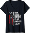 Womens God Guns Guts Glory Pro Gun Patriotic Usa Gun Flag V