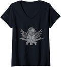 Womens Angel Mask Guns V Neck