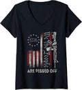 Womens We People Are Pissed Off Vintage Us America Flag Guns V