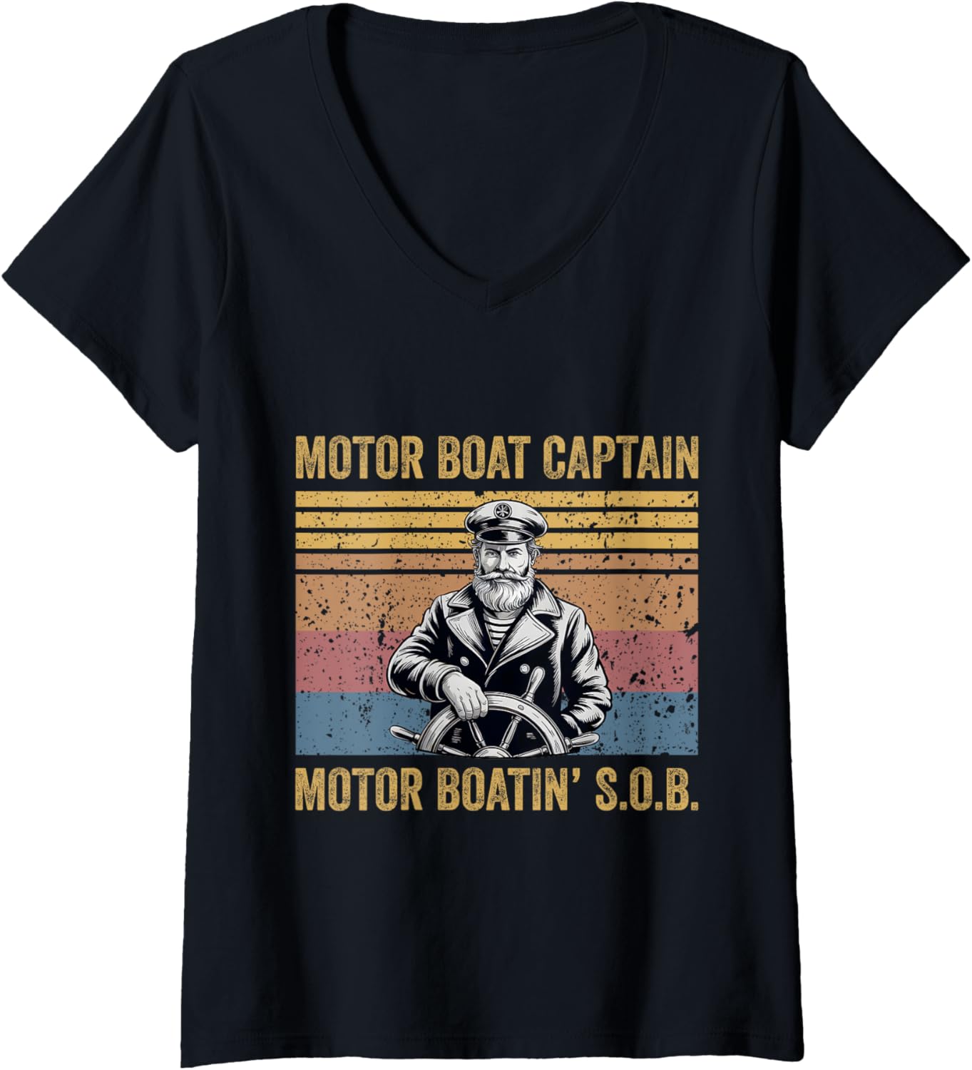 Womens Motor Boat Captain Funny Pontoon Boating Motor