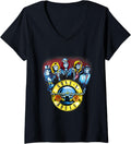 Womens Guns N Roses Official Skeletons Bullets V Neck