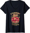 Womens Strawberry Fields Forever Living Retro Band V Neck