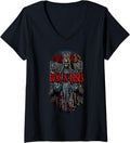 Womens Guns N Roses Official Mary Skeleton V Neck