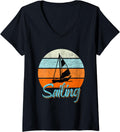 Womens Sailing Boat Navigator V Neck