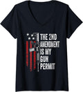 Womens 2Nd Amendment Is My Gun Permit Funny Usa Gun Rights V
