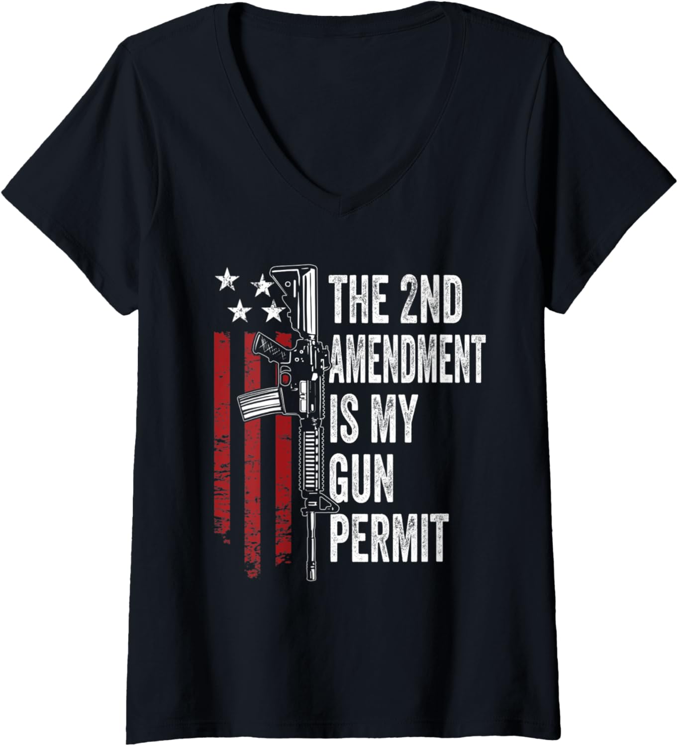 Womens 2Nd Amendment Is My Gun Permit Funny Usa Gun Rights V