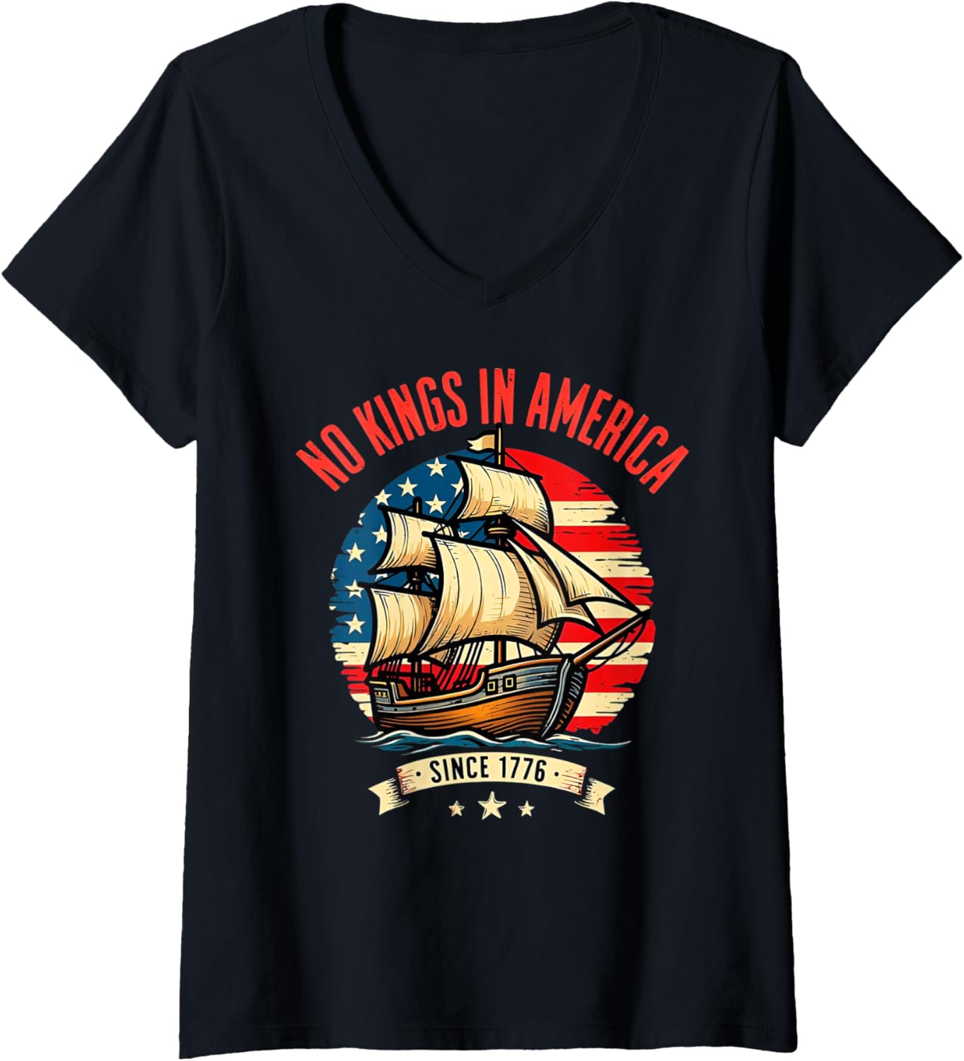 Womens No Kings In America Since 1776 Vintage