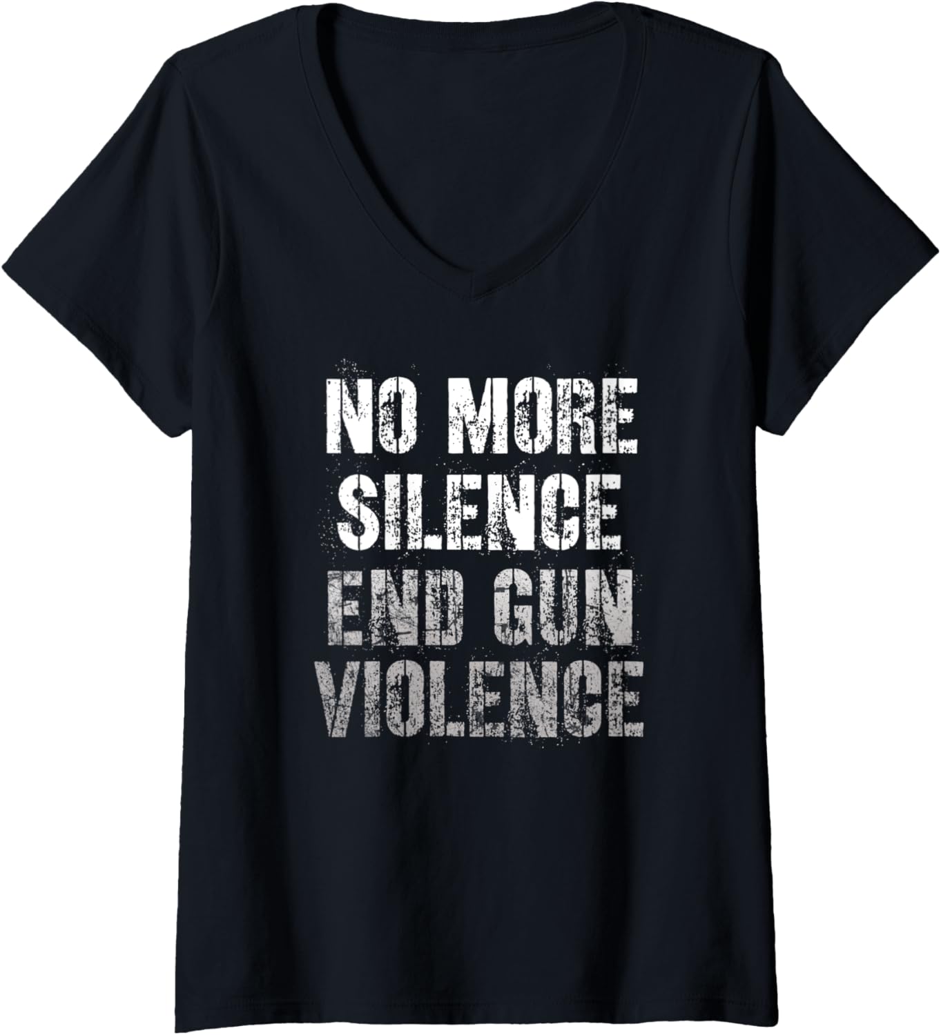 Womens Pro Kids Campaign No More Silence End Gun Violence V Neck