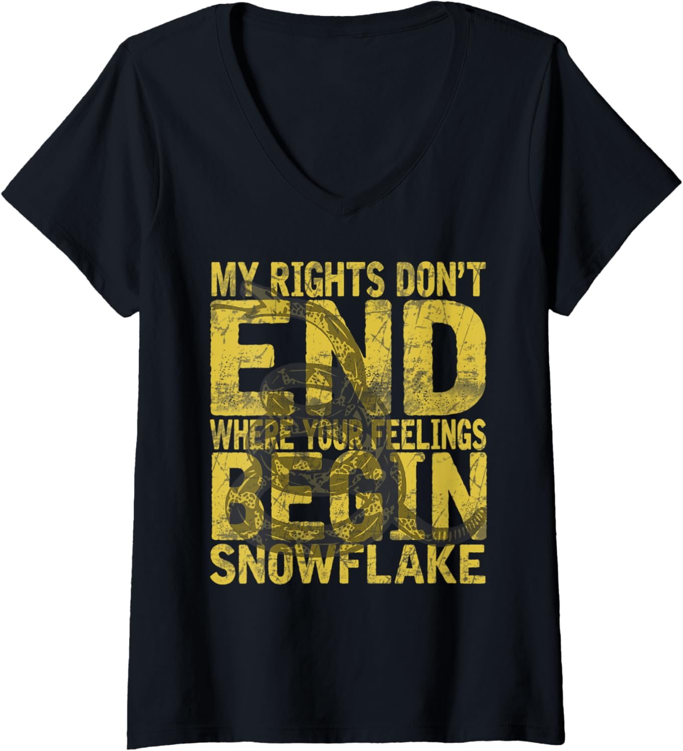 Womens 2Nd Amendment My Gun Rights Dont End Snowflake T Shirt V