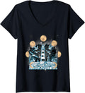 Womens Maritime Lighthouses Seagulls Moon Phase Women Men