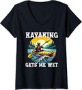 Womens Kayaking Gets Me Wet Kayak Lover Retro