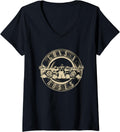 Womens Guns N Roses Official Reverse Logo V Neck