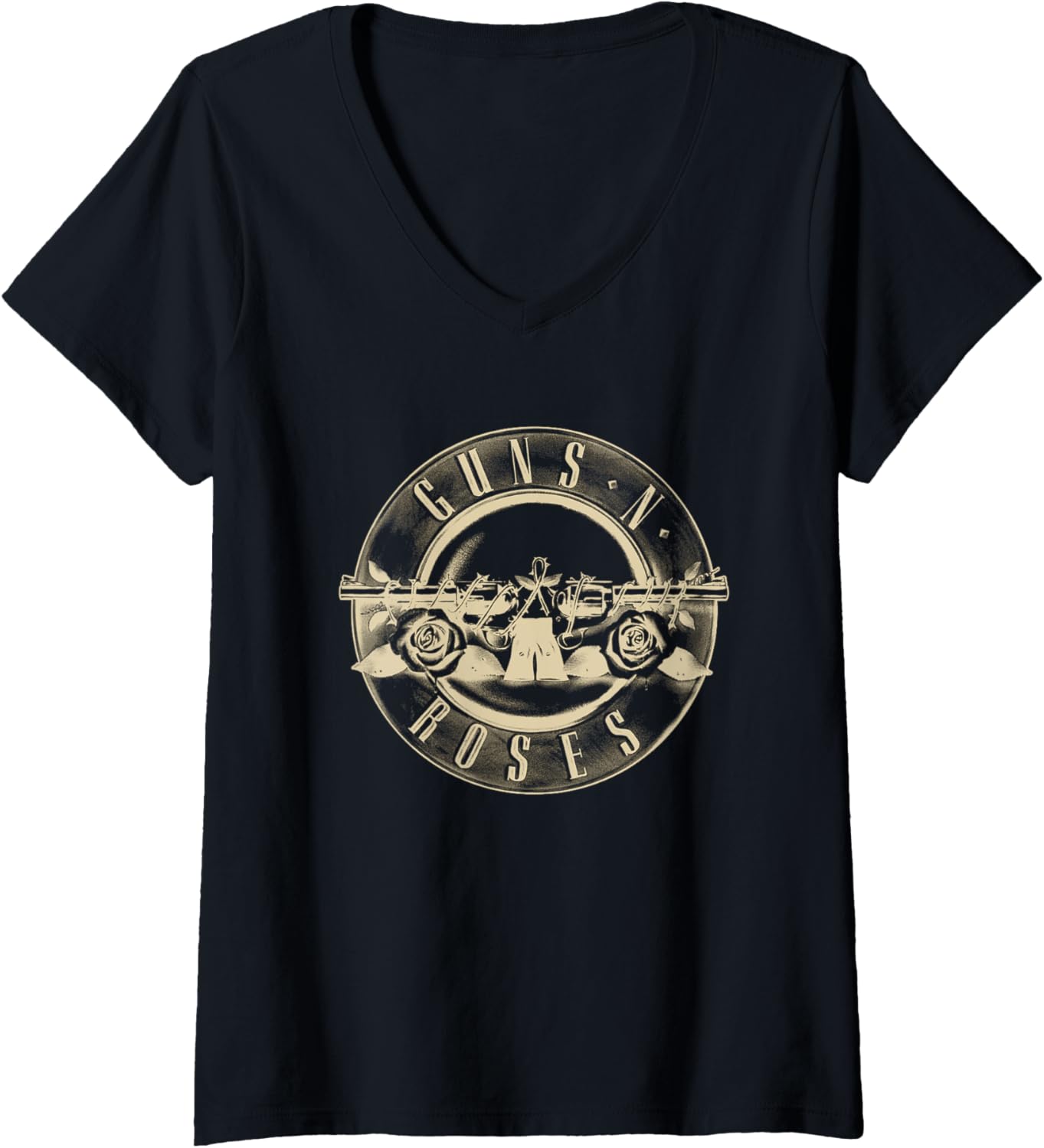 Womens Guns N Roses Official Reverse Logo V Neck