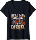 Womens Real Men Smell Like Diesel Mechanic Trucker