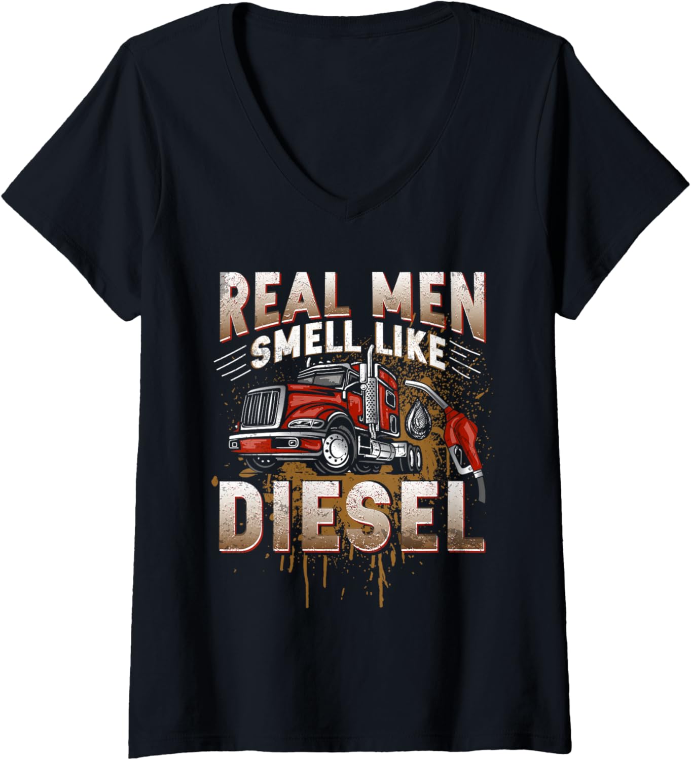 Womens Real Men Smell Like Diesel Mechanic Trucker