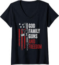 Womens God Family Guns Freedom Ar15 Pro Gun American Usa Flag V