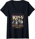 Womens Kiss Love Gun Tour 1977 V Neck