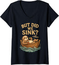 Womens Funny Sloth Boat U2013 But Did We