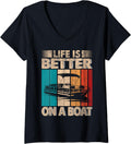 Womens Life Is Better On A Boat Retro