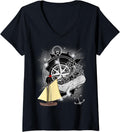 Womens Whale Fish Sailing Ship Compass Boat