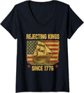 Womens Rejecting Kings Since 1776 Patriotic Usa Sailboat