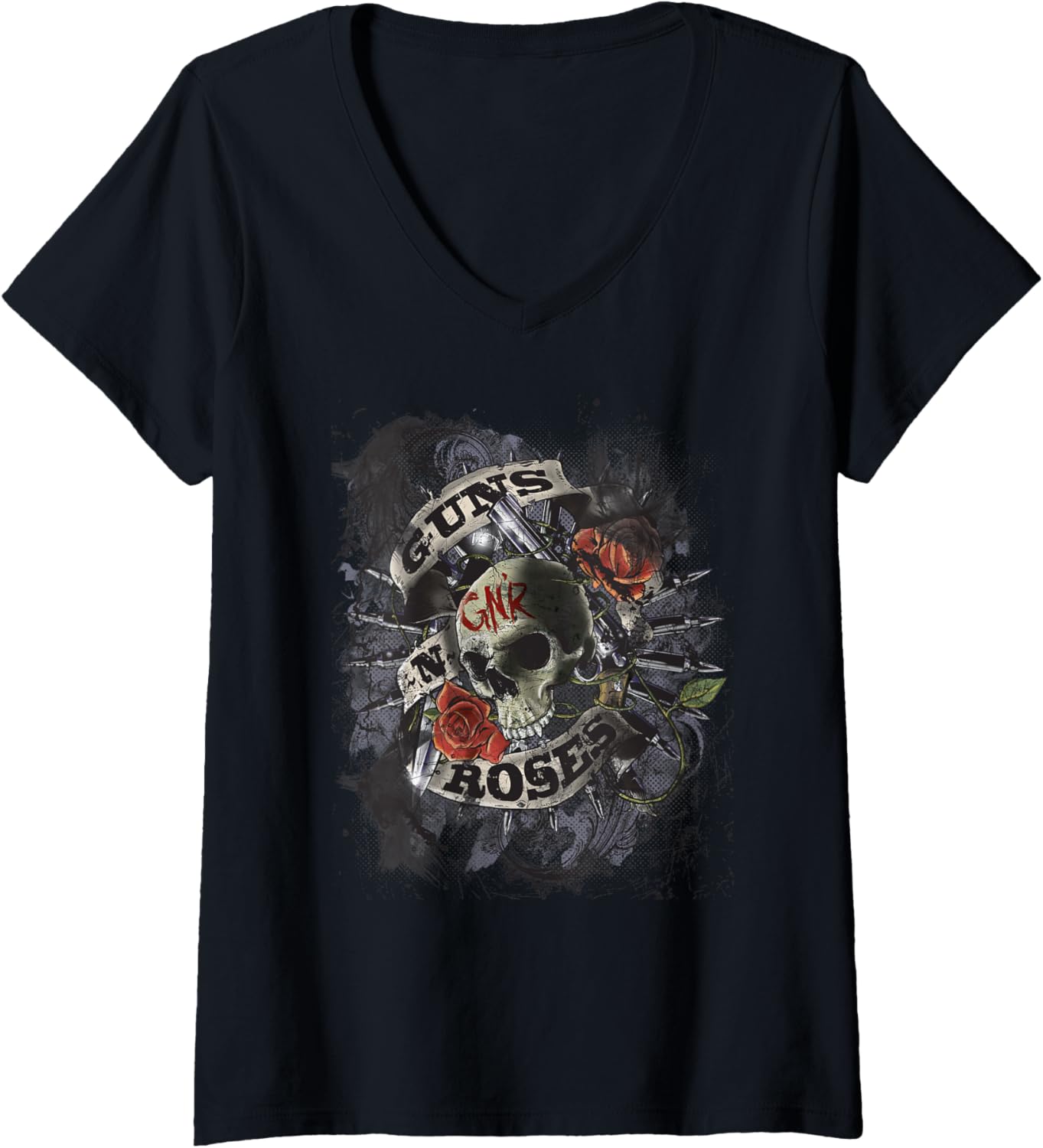 Womens Guns N Roses Official Firepower V Neck