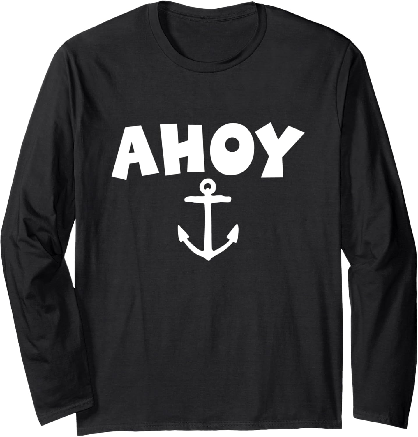 Ahoy Anchor White Boat Sail Long Sleeve