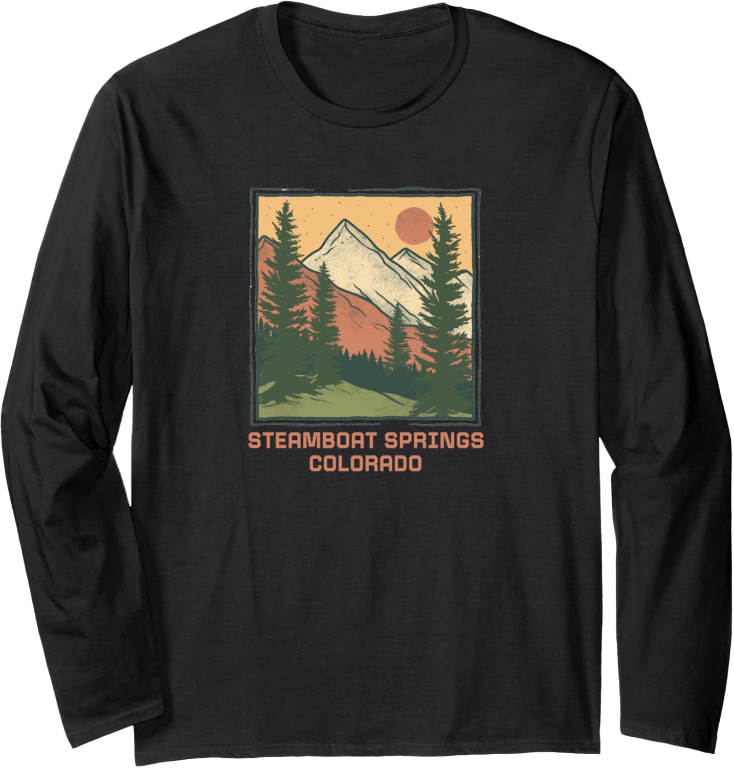 Colorado Mountain Town Souvenir Steamboat Springs Long Sleeve