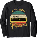 Funny Pontoon Princess Captain Boat Pontooning Women Long