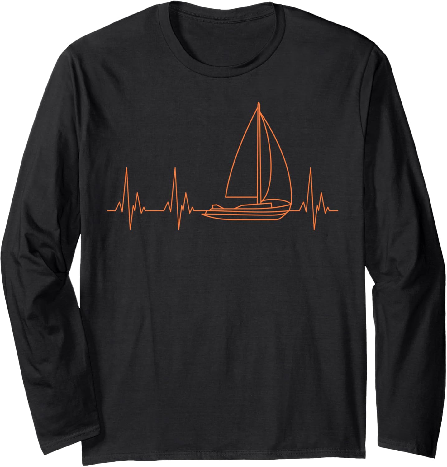 Funny Sailboat In Heartbeat Cool Boating Lover Kids