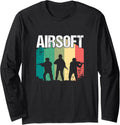 Retro Airsoft Player Sniper Air Gun Shooting Sports Airfield Long Sleeve